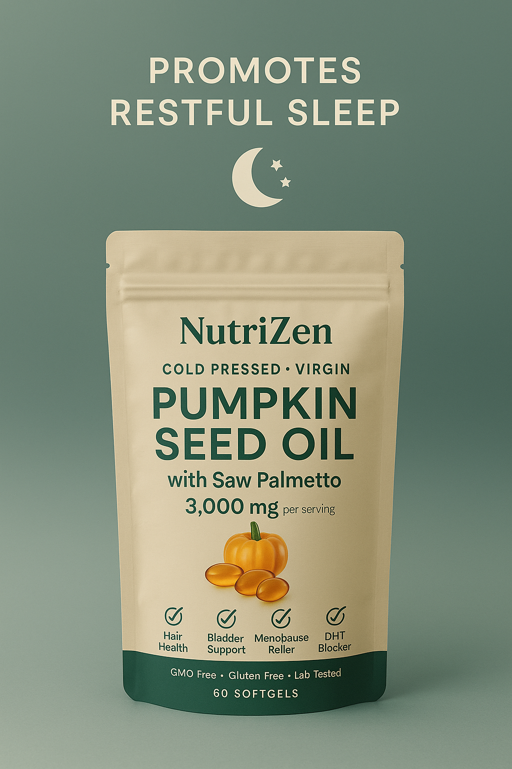 NutriZen Pumpkin Seed Oil Softgels